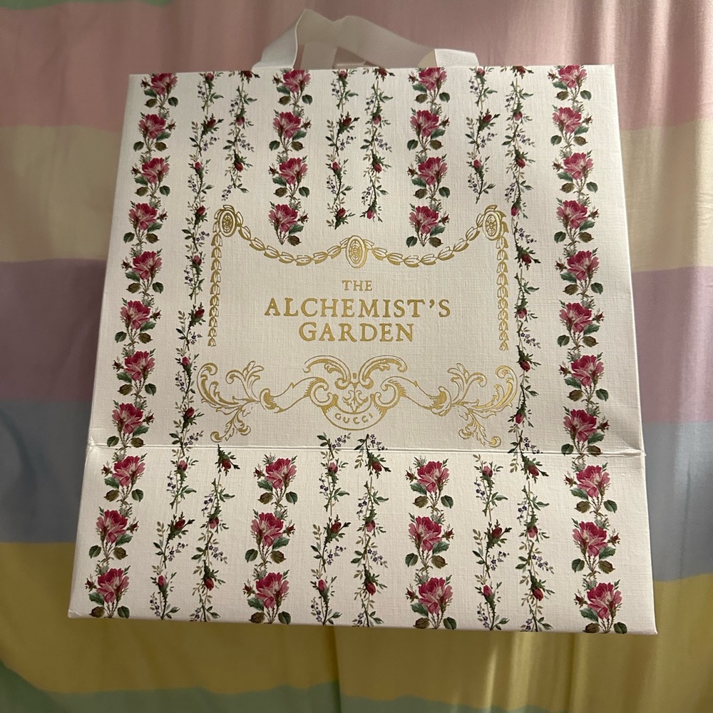 Gucci The Alchemist's Garden Gift Paper Shopping Fragrance Beauty 10.5”L x 10” W